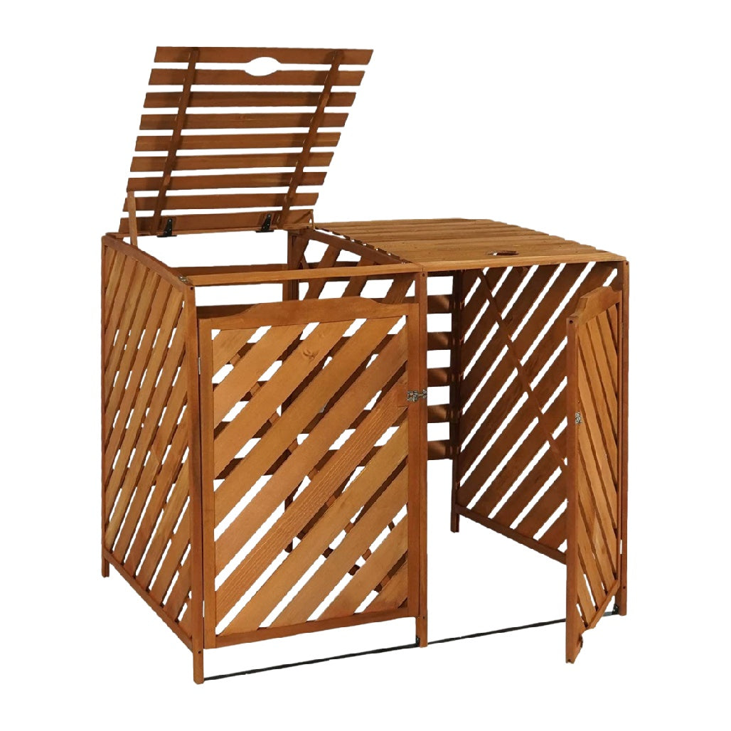 木製ガーデン収納ボックス - 屋外での収納用途 - 主材質は木材 - 80 x 80 x 90