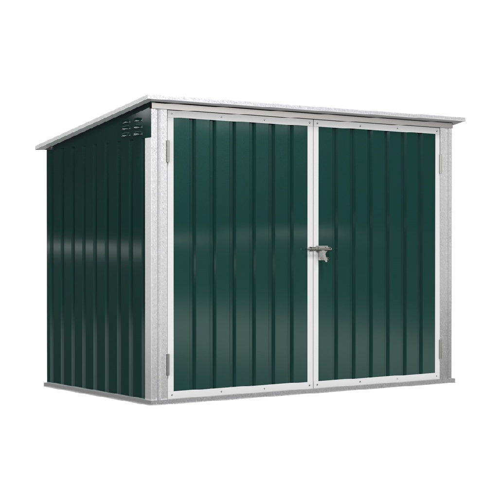 金属製の屋外ストレージシェッド - 庭やデッキの収納に - 亜鉛メッキ鋼 - 150 x 100 x 100
