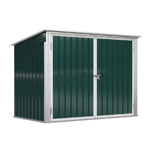 金属製の屋外ストレージシェッド - 庭やデッキの収納に - 亜鉛メッキ鋼 - 150 x 100 x 100
