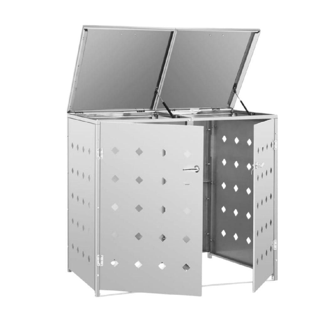 金属製収納ボックス - ガーデン用品の整理に使用 - ステンレス製 - 90 x 90 x 100
