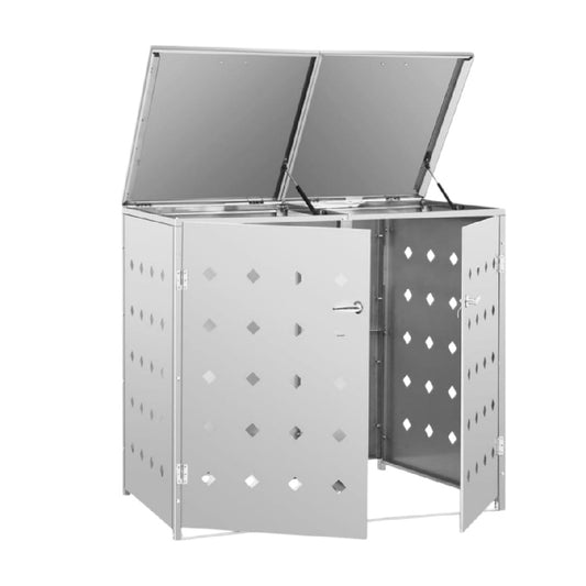 金属製収納ボックス - ガーデン用品の整理に使用 - ステンレス製 - 90 x 90 x 100