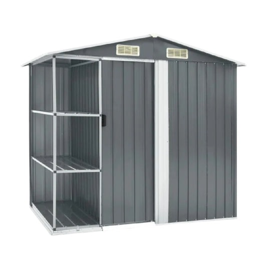 金属製収納小屋 - ガーデン用の物置き - スチール製 - 150 x 75 x 175
